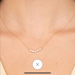 14K Mejuri gold pearl necklace